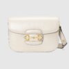 Gucci Horsebit 1955 white leather shoulder bag - Eclate Shop