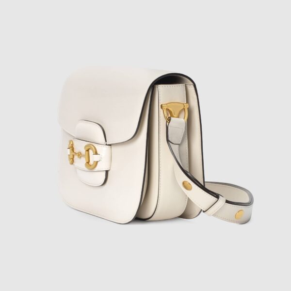 Gucci Horsebit 1955 white leather shoulder bag - Eclate Shop