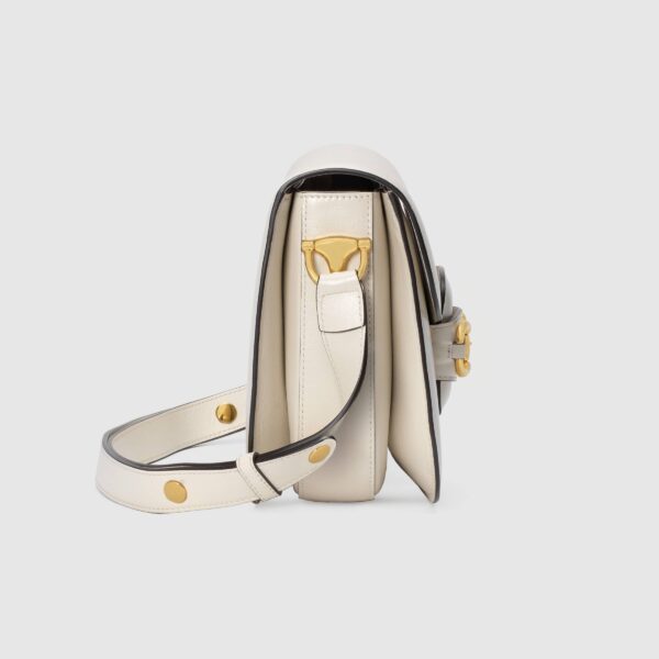 Gucci Horsebit 1955 white leather shoulder bag - Eclate Shop