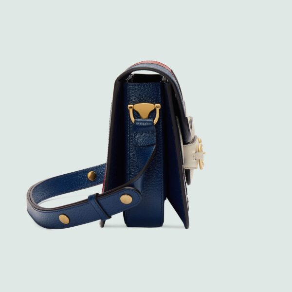 adidas x Gucci Horsebit 1955 dark blue and red leather small bag - Eclate Shop