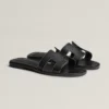 Hermès Noir Oran Sandals - Eclate Shop