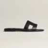 Hermès Noir Oran Sandals - Eclate Shop