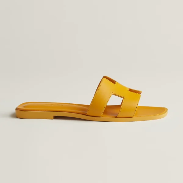 Hermès Jaune Topaze Oran Sandals - Eclate Shop