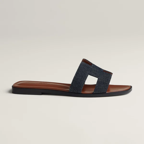 Hermès Denim Oran Sandals - Eclate Shop