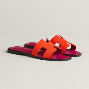 Hermès Orange Synthétique Oran Sandals - Eclate Shop