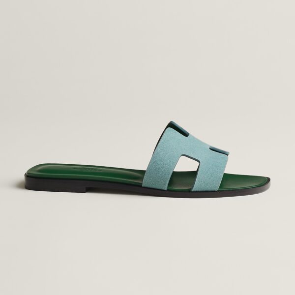 Hermès Vert D'eau Oran Sandals - Eclate Shop