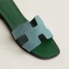 Hermès Vert D'eau Oran Sandals - Eclate Shop