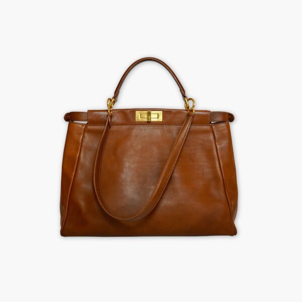 Fendi Peekaboo Large Caramel Brown Eclate Indulge in the extraordinary