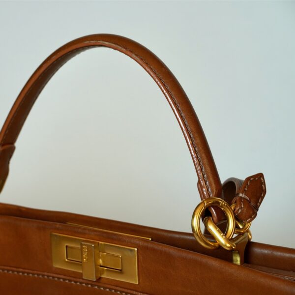 Fendi Peekaboo Large Caramel Brown Eclate Indulge in the extraordinary