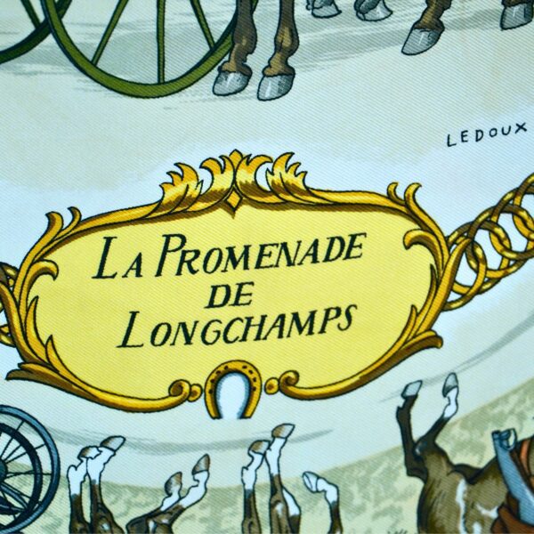 Hermes silk scarf La Promenade de Longchamps - Eclate Shop Europe