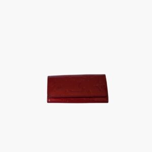 Louis Vuitton 4 key purse Vernis red leather