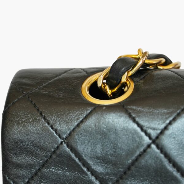 Pre-loved Chanel Classic Flap Handbag - Black lambskin - Eclate Shop