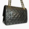 Pre-loved Chanel Classic Flap Handbag - Black lambskin - Eclate Shop