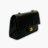 Pre-loved Chanel Classic Flap Handbag - Black lambskin - Eclate Shop