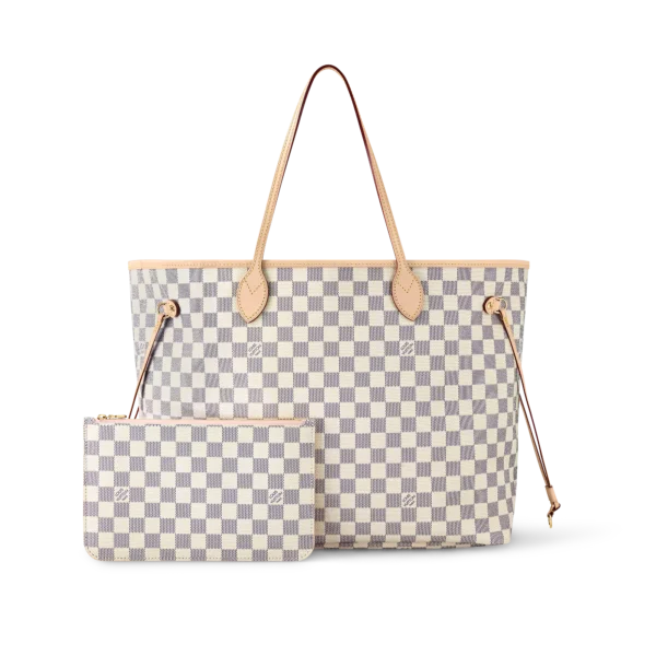 louis vuitton neverfull gm damier azur canvas handbags N41604 PM1 Back view