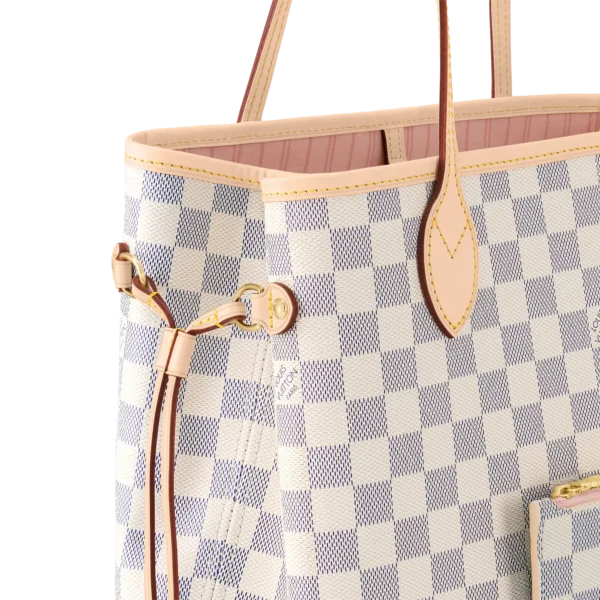 louis vuitton neverfull mm damier azur canvas handbags N41605 PM1 Closeup view