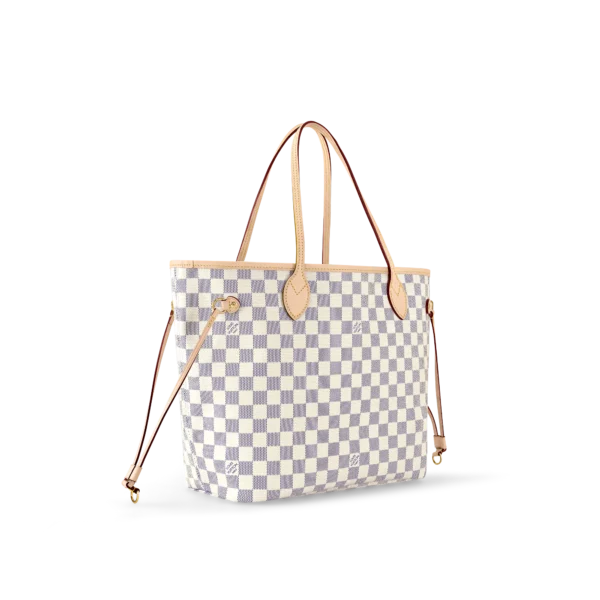 louis vuitton neverfull mm damier azur canvas handbags N41605 PM1 Side view