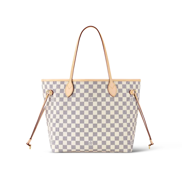 louis vuitton neverfull mm damier azur canvas handbags N41605 PM2 Front view