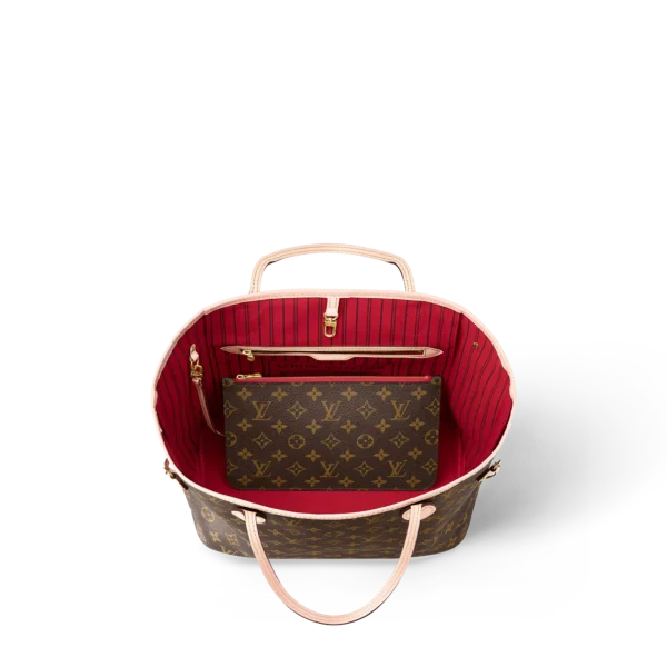 louis vuitton neverfull mm monogram canvas handbags M41177 PM1 Interior view