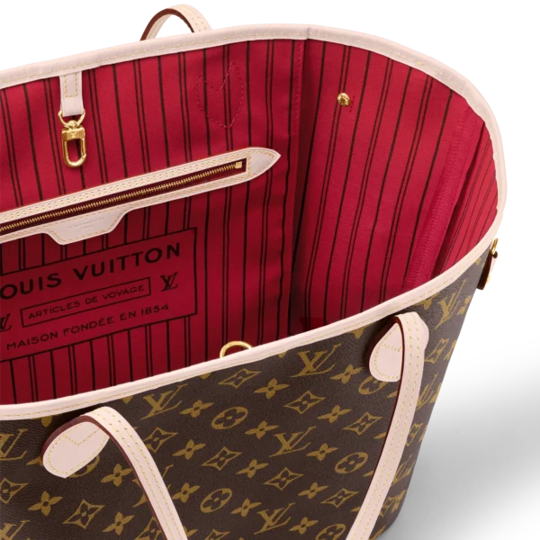 louis vuitton neverfull mm monogram canvas handbags M41177 PM1 Interior2 view