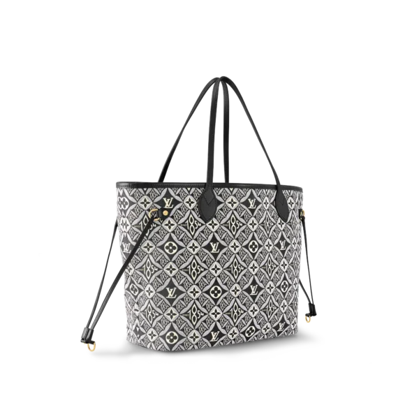 louis vuitton since 1854 neverfull mm tote bag monogram jacquard since 1854 handbags M57230 PM1 Side view