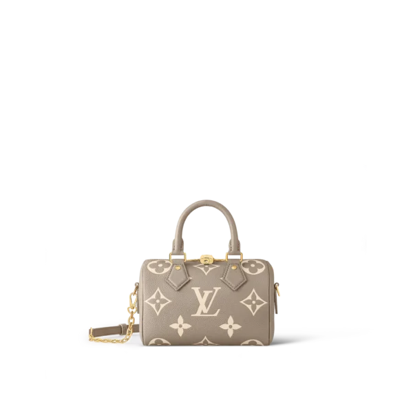 louis vuitton speedy bandouliere 20 bicolour monogram empreinte leather handbags M46575 PM2 Front view