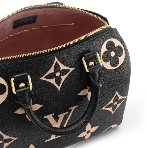 louis vuitton speedy bandouliere 25 bag bicolour monogram empreinte leather handbags M58947 PM1 Interior2 view