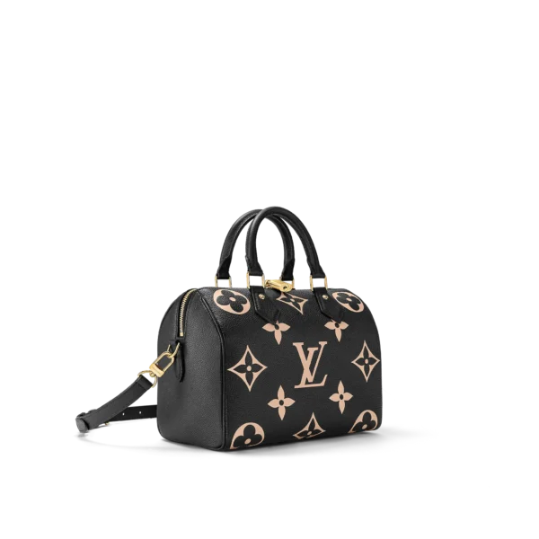 louis vuitton speedy bandouliere 25 bag bicolour monogram empreinte leather handbags M58947 PM1 Side view