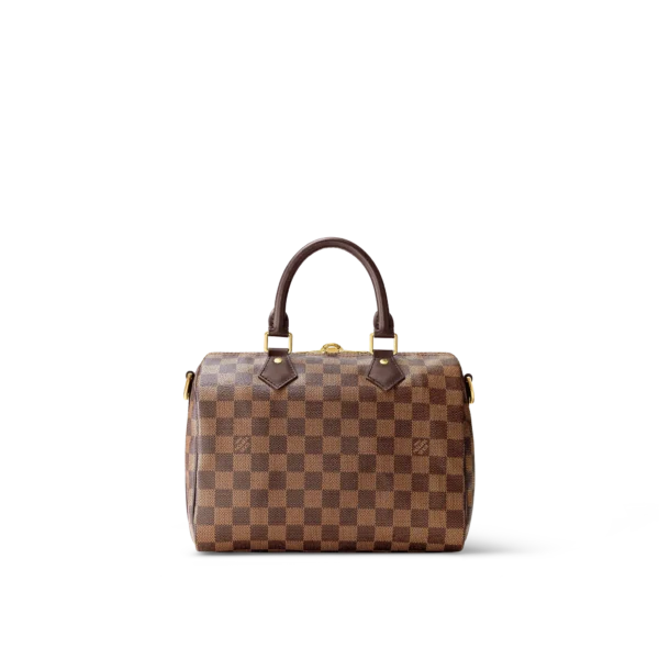 louis vuitton speedy bandouliere 25 damier ebene canvas handbags N41368 PM1 Back view