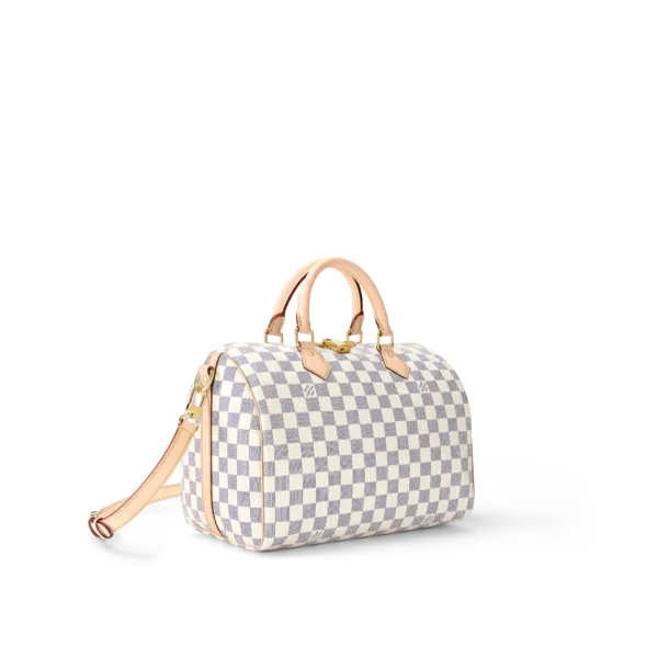 louis vuitton speedy bandouliere 30 damier azur canvas handbags N41373 PM1 Side view