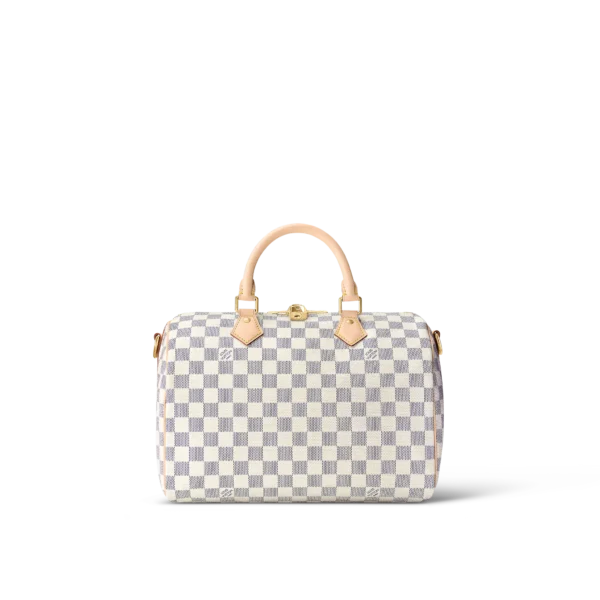 louis vuitton speedy bandouliere 30 damier azur canvas handbags N41373 PM2 Front view