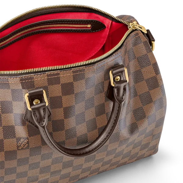 louis vuitton speedy bandouliere 30 damier ebene canvas handbags N41367 PM1 Interior2 view