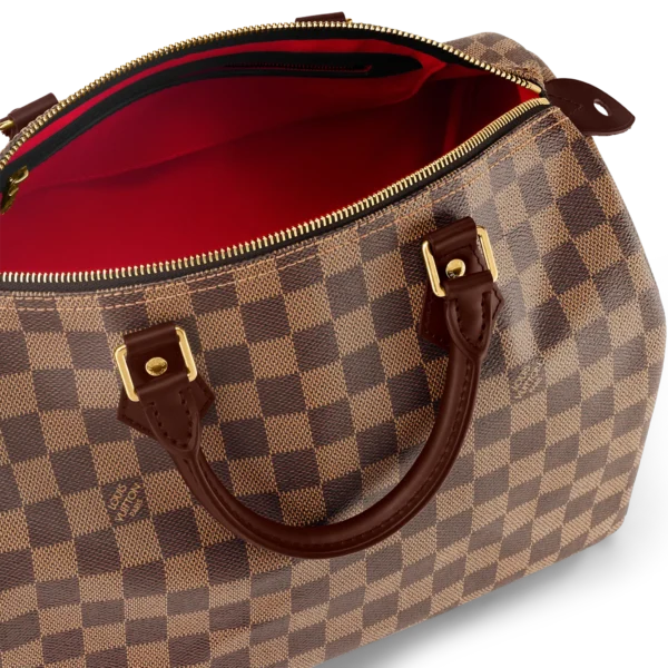 louis vuitton speedy bandouliere 35 damier ebene canvas handbags N41366 PM1 Interior2 view