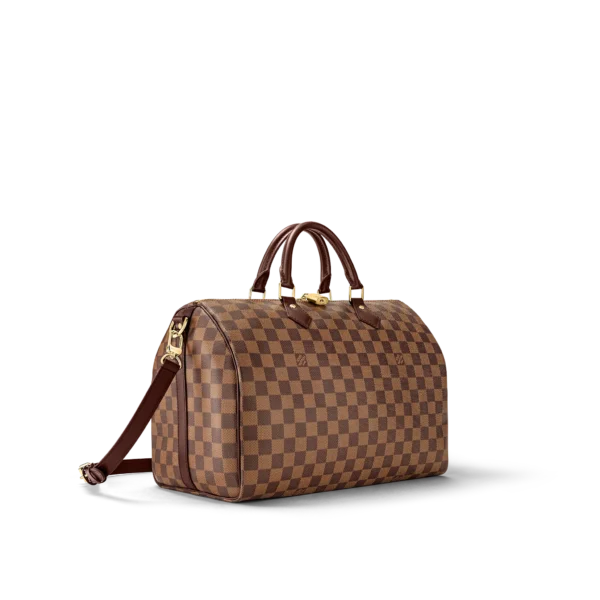 louis vuitton speedy bandouliere 35 damier ebene canvas handbags N41366 PM1 Side view