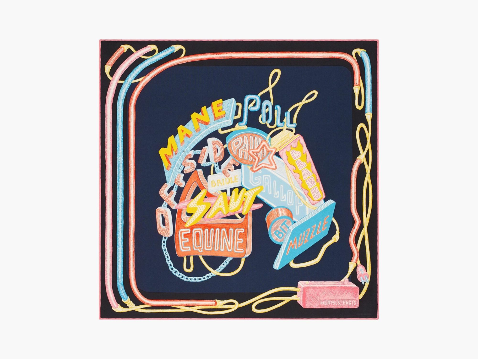 Hermes Chevaloscope Neon scarf 45 banner